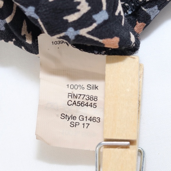 MADEWELL FIESTA PAISLEY 100% SILK BELL SLEEVE TOP - Picture 8 of 8